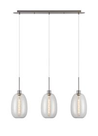 Lori Satin Nickel Ceiling Lights Deco Linear Fittings